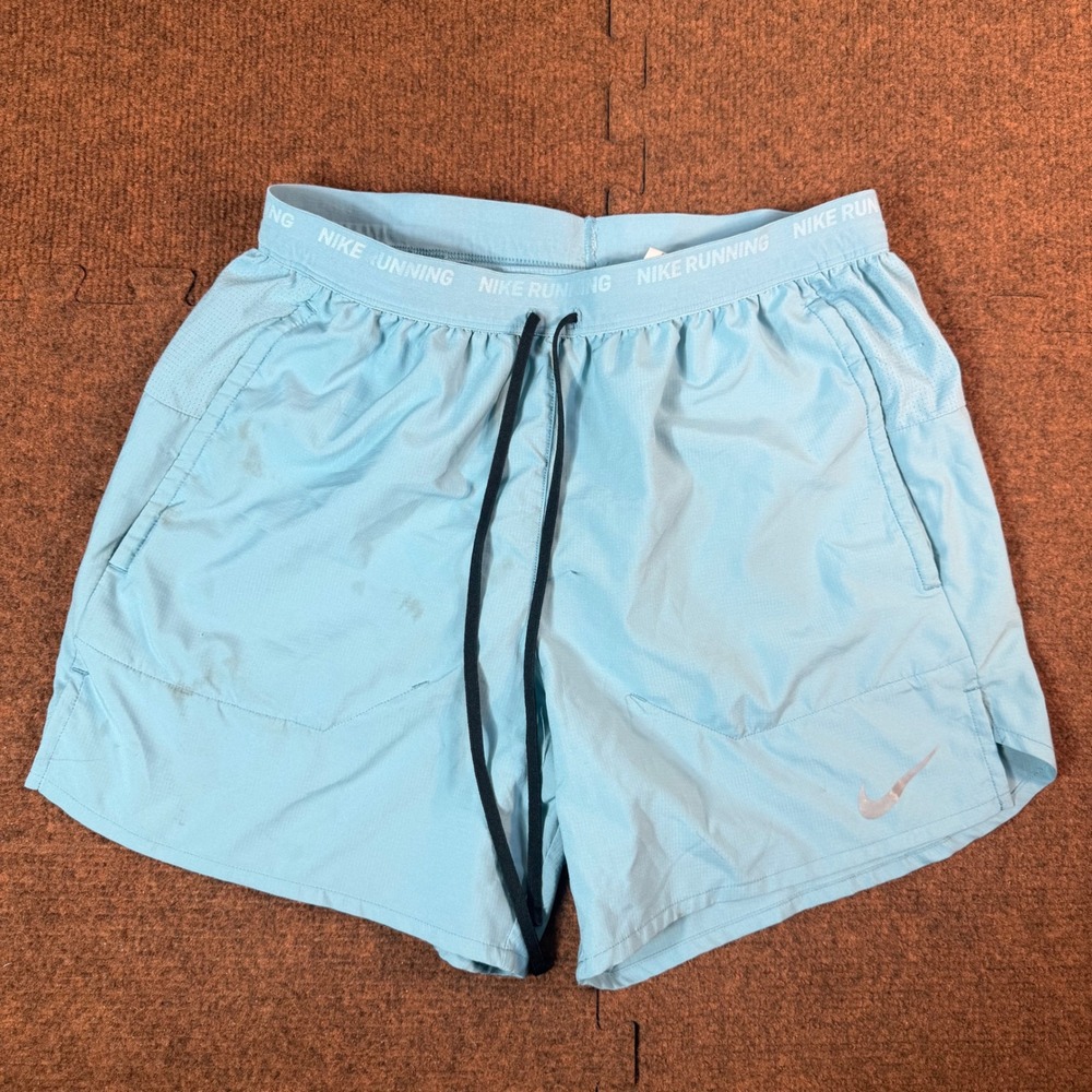 Nike Running Dri-FIT Shorts Womens Small Blue 5 Inch Inseam Pockets Athletic S